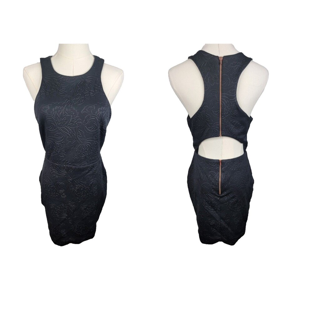 Bec & Bridge Lotus Flower Racerback Open Back Dress Cut out Zipper Back Mini 6